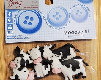 Cow Mooove It Button / Embellishments