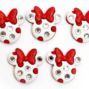 Minnie Rhinestones Heads Button / Embellishments