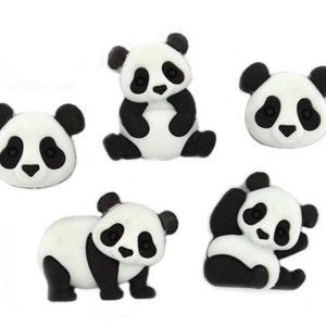 Panda Pile Button / Embellishment