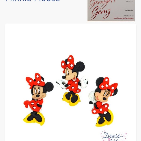 Minnie Mouse Button / Embellishments