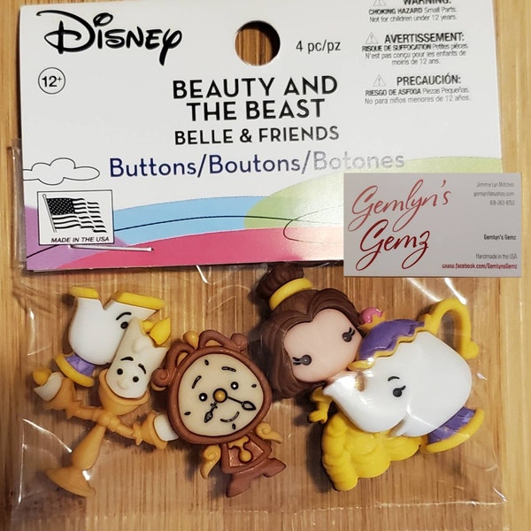 Beauty and the Beast Anime Button / Embellishments