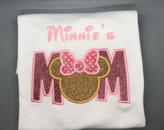 Mom of the Birthday Girl Shirt/ Mommy and me birthday Shirt/ Matching birthday girl outfit/ Mother of the birthday girl outfit/ Minnie Mom