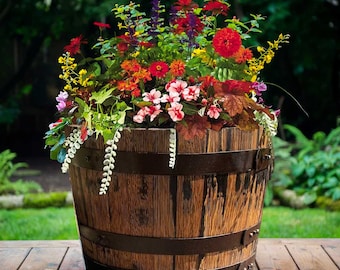 Deluxe Whiskey Barrel Planters