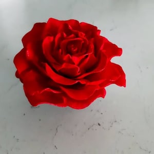 Rose Hair Clip, Flower Hair Clip For Bride, Wedding Hair Flower,Red Rose Hair Clip, Flower Hair Pin, Red Flower Hair Clip,Wedding Hair Piece