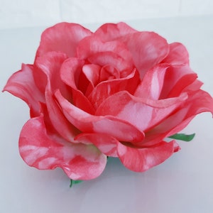 Red rose hair clip, Flower hair clip for wedding, Flower girl hair piece, Rose hair clip, Red hair clip, Red rose hair flower for bridesmaid