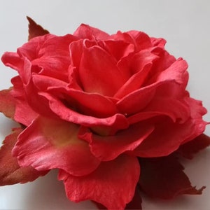 Red flower hair accessory flower hair band foam flower red flower hair clip pink flower comb red flower headband big wedding hair flower