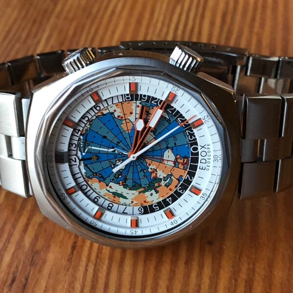 Edox Geoscope GMT WorldTimer Gents 42mm Swiss Watch