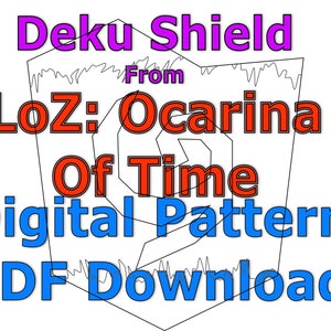 May include: A digital pattern for a Deku Shield from the game "LoZ: Ocarina of Time". The pattern is available for download as a PDF.