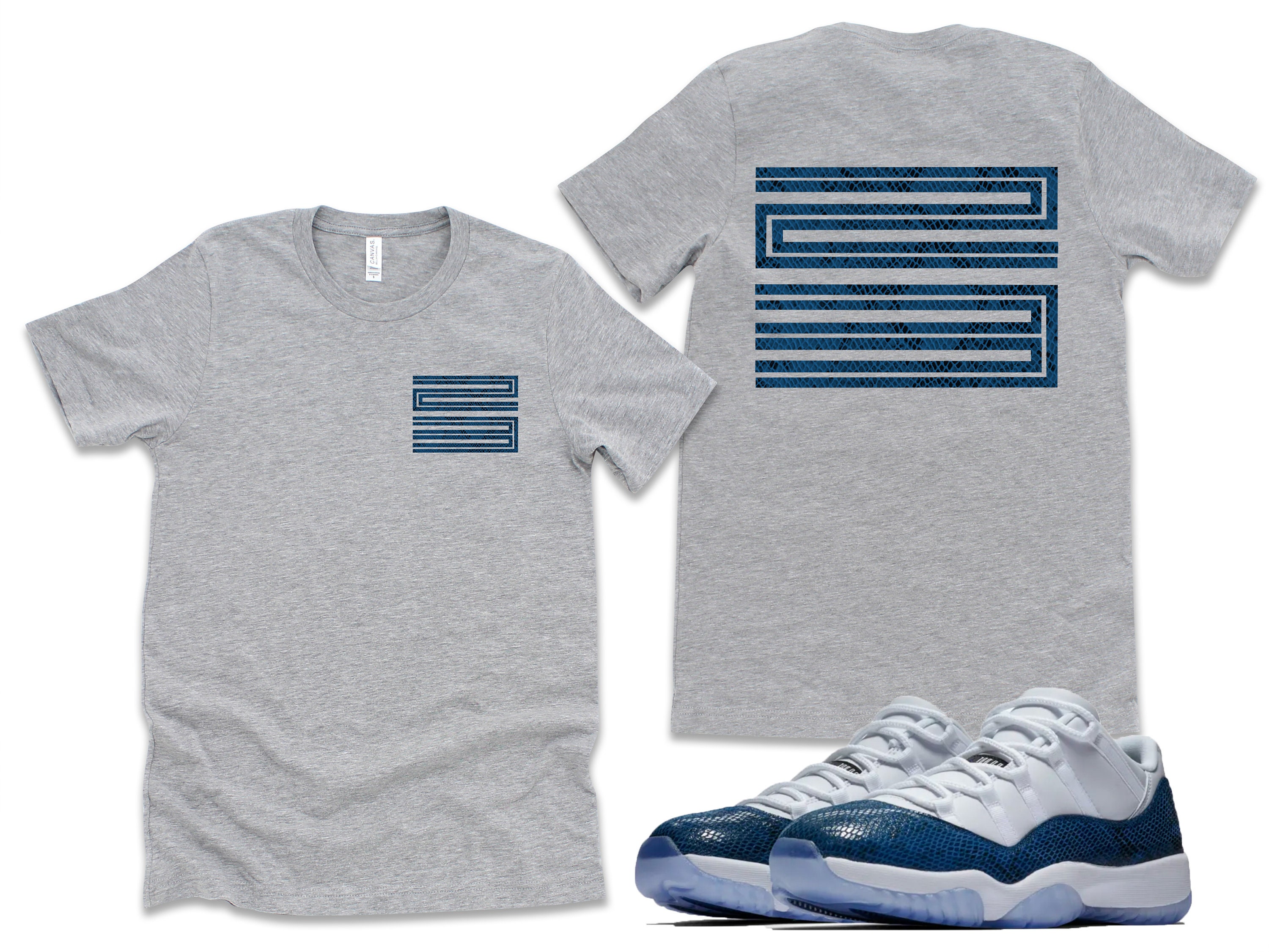 snake skin 11 blue shirts