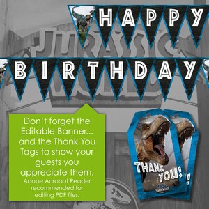 Jurassic World Inspired Printable Party, Digital Download, Invitation ...