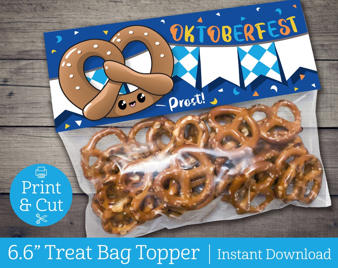 Oktoberfest Bag Topper, INSTANT EDITABLE DOWNLOAD, Oktoberfest Favor