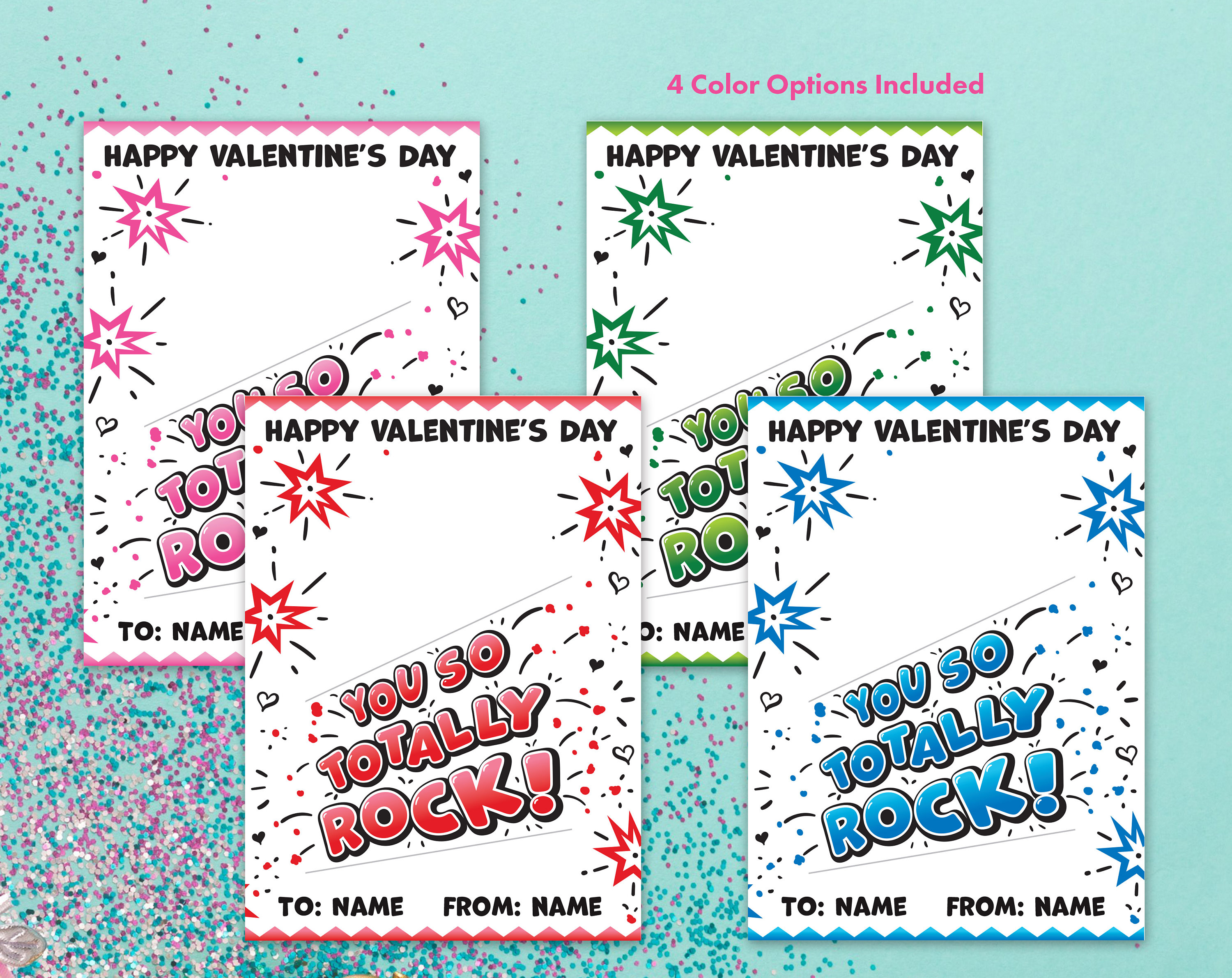 Pop Rocks Valentine Cards, INSTANT EDITABLE Download,classroom Exchange ...