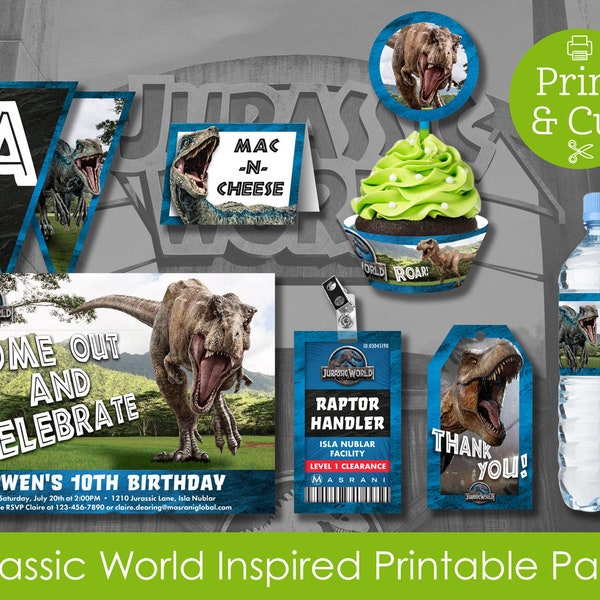 Jurassic World Printable Id Badge - Etsy