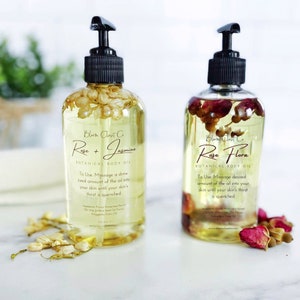 Rose and Jasmine Body Oil - Rose Flora Body Oil - Botanical Body Oil - Infused Body Oil - Hydrating Oil - Massage Oil - Rose Body Oil