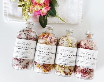 Large Bath Salts - Mother's Day Gifts - Bulk Bath Salts - Himalayan Bath Salt - Lavender Bath Soak - Rose Bath Salts - Self Care Gifts