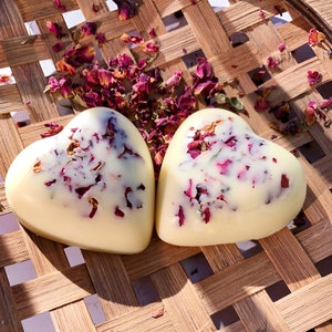 Botanical Lotion Bar - Valentine&#39;s Day Gifts - Self-Care Gifts - Vanilla Lotion - Milk and Honey Lotion - Rose Lotion - Natural Lotion Bar