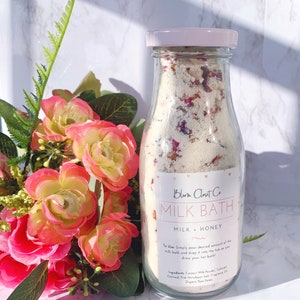 milk bath soak in milk bottle