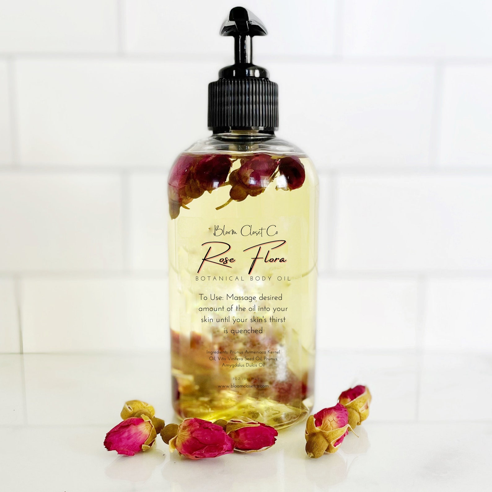 Rose and Jasmine Body Oil Rose Flora Body Oil Botanical Body Oil