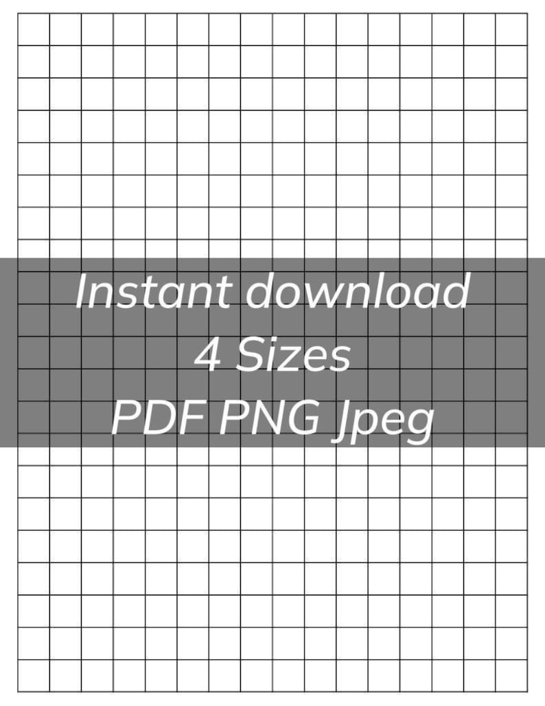 Printable Graph Paper Bundle 2, 3, 4, 5 Squares per Inch PDF PNG Jpeg ...