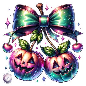 Cherries Pumpkin Png Cherry Pumpkin Season Png Fall Vibes Coquette Bow Sublimation Design Pumpkin Fall Girly Halloween Digital Download