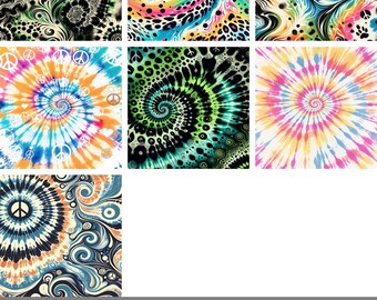 Abstract Swirling Tie Dye Sublimation Design Bundle 7 Designs for 20 oz Tumbler Wrap Instant Download Sublimation Art 300dpi PNG