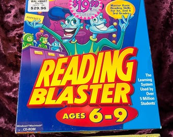 Reading Blaster Alter 6-9 Big Box Ungetestet CD-ROM Davidson 1990er Jahre