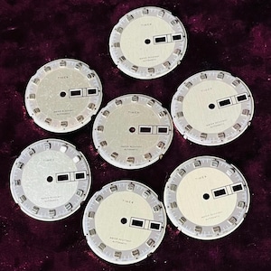 Lot of 7 Vintage Timex Watch Faces (Serial Numbers 46850)