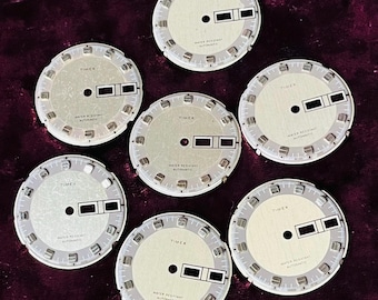 Lot of 7 Vintage Timex Watch Faces (Serial Numbers 46850)