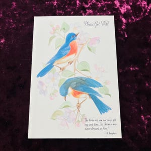 Carte de rétablissement vintage Bluebird