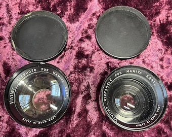 Vintage Vivitar Wide Angle and Telephoto for Mamiya 528TL Lenses Made in Japan