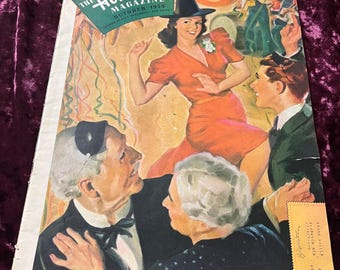 Vintage The Household Magazine October 1939 Halloween Cover