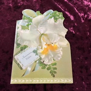 Vintage Jubiläum Karte Weiße Blume
