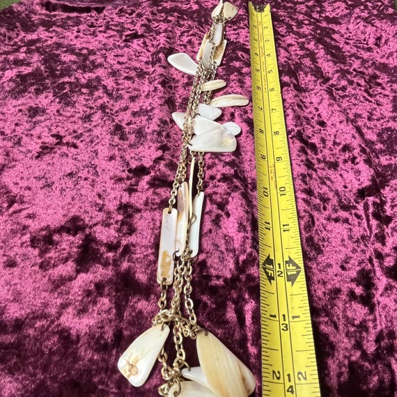 ヴィンテージ ロング シェルとゴールド チェーン ネックレス - Etsy 日本