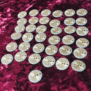 Vintage Timex Blue Rimmed Watch Faces 1973-74 26850 Lot of 37