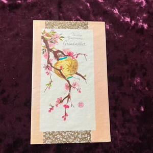 Tarjeta de cumpleaños vintage para abuela