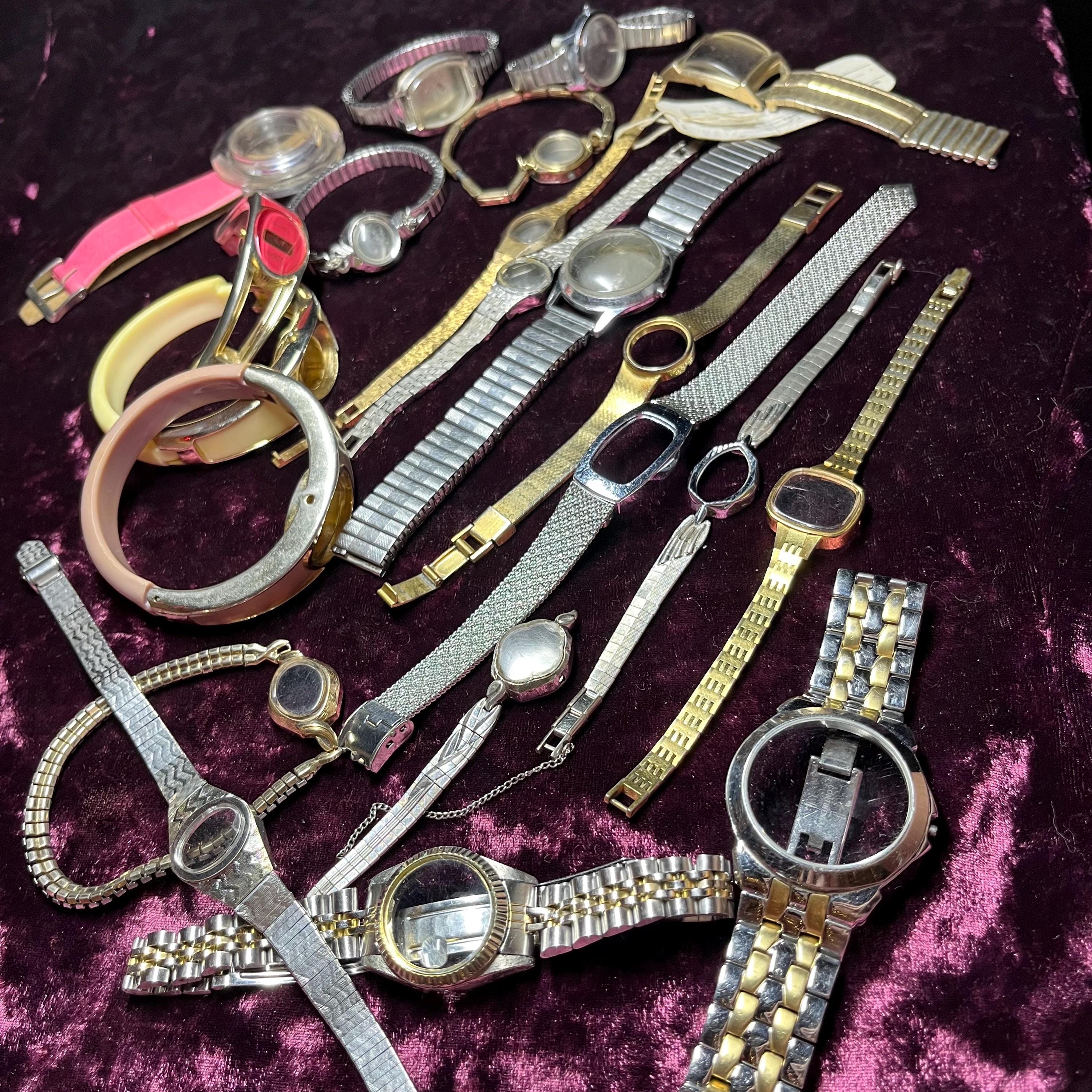 Lot of Six Vintage Mens and Women’s Watches and Parts Antiques, Art, Vintage main image 2