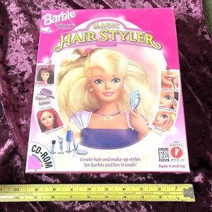 Barbie Magic Hair Styler Big Box CD-ROM Untested