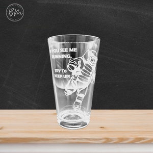 EOD, If you see me running.... 16 oz Pint Glass