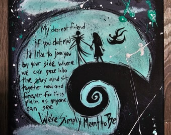 8x10 jack and sally canvas painting