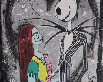9x12 Jack and sally canvas painting