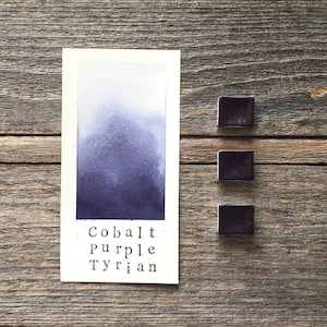 Handmade Watercolor - Cobalt Purple Tyrian - for Painting, Calligraphy, and Lettering