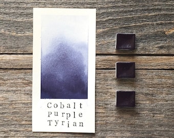 Aquarelle faite main - pourpre tyrian cobalt - pour la peinture, la calligraphie et le lettrage