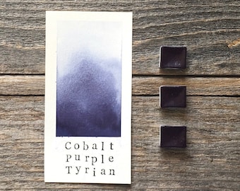 Handmade Watercolor - Cobalt Purple Tyrian - for Painting, Calligraphy, and Lettering