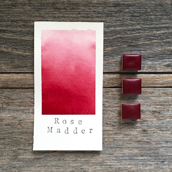 Handmade Watercolor - Rose Madder - for Painting, Calligraphy, and Lettering