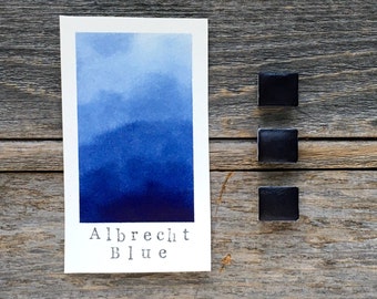 Handmade Watercolor - Albrecht Blue - Deep Blue - for Painting, Calligraphy, and Lettering