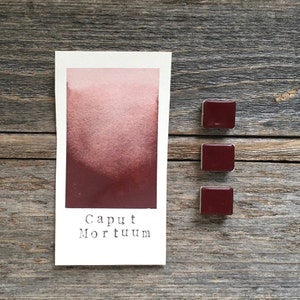 Handmade Watercolor - Caput Mortuum - Opaque Watercolor - for Painting, Calligraphy, and Lettering