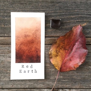 Handmade Watercolor - Red Earth - Rusty Red - for Painting, Calligraphy, and Lettering