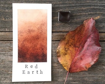 Handmade Watercolor - Red Earth - Rusty Red - for Painting, Calligraphy, and Lettering