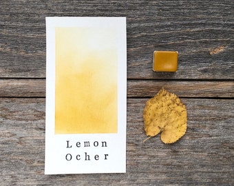 Handmade Watercolor - Lemon Ocher - for Painting, Calligraphy, and Lettering