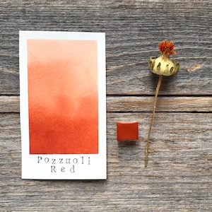 Handmade Watercolor - Pozzuoli Red - for Painting, Calligraphy, and Lettering